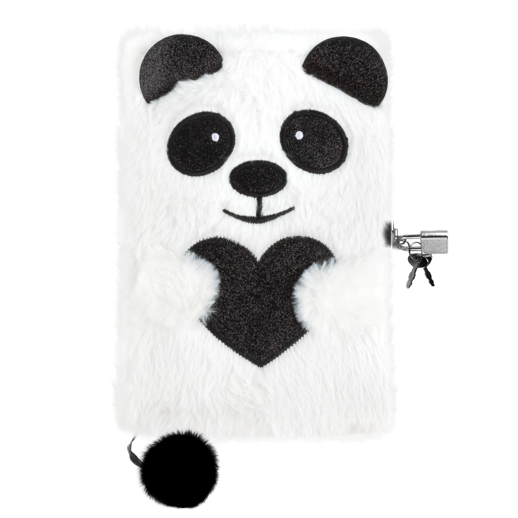 Pamiętnik pluszowy z kłódką Panda PPZKP Derform
